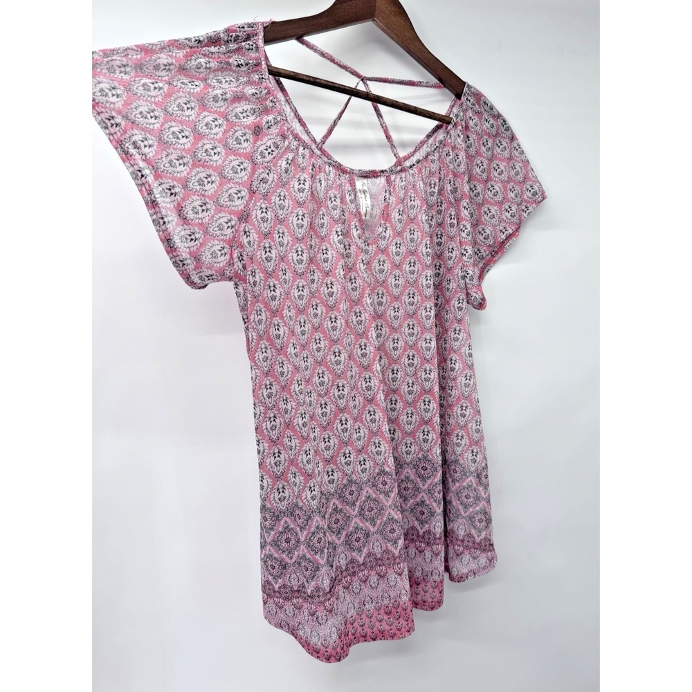 PerSeption Concept Blouse Sheer Y2K floral fairy festival cover up beach boho